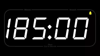 185 MINUTE - TIMER & ALARM - 1080p - COUNTDOWN