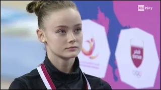 Anthem of Ukraine (2024 FIG Doha World Cup, balance beam, Anna Lashchevska)