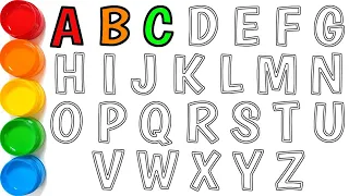 Let's Learn to Draw Alphabet Step by Step for Kids A to Z // Phonics Song // KS ART