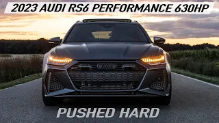 PUSHED HARD! 2023 AUDI RS6 PERFORMANCE 630HP - DAYTONA MATTE GREY - Sounds, accelerations, launches