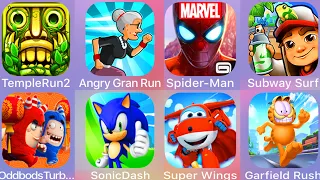 Subway Surf,Temple Run,Angry Gran Run,Spiderman Ultimate,Garfield Rush,Oddbods Turbo Run,Sonic Dash