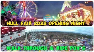 Hull Fair 2023 | Opening night | Walk through and on ride POV's