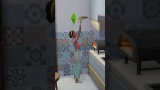 Making Pizza for the first time 🍕 #sims4 #homechefhustle #pizza #shorts