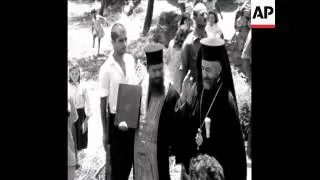 CAN 252 PRESIDENT OF CYPRUS, ARCHBISHOP MAKARIOS, VISITING GREEK CYPRIOT VILLAGES