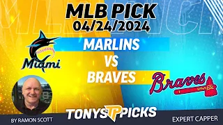 Miami Marlins vs Atlanta Braves 4/24/2024 FREE MLB Picks and Predictions on MLB Betting by Ramon