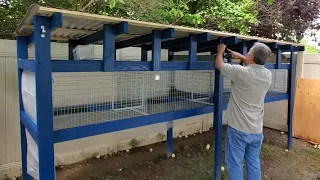 Building A Rabbit Hutch with KW Cages - Teal Stone Homestead Style! (Silver Fox Meat Rabbits)