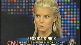 Nick Lachey & Jessica Simpson on the Larry King Show 10/14/03