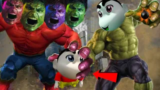 GTA 5 : SHINCHAN VS HULK FIGHT ULTIMATE MEGA RAMP CHALLENGE IN GTA V