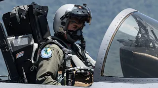 F-15 Eagle Fighter Jet Pre-flight and Takeoff in Palanquero, Colombia U.S. Air Force