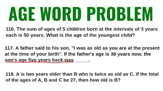 Age Word Problem (Mock Exam Solutions)