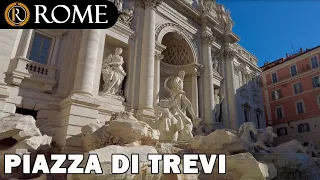 Rome guided tour ➧ Trevi Fountain - Piazza di Trevi [4K Ultra HD]