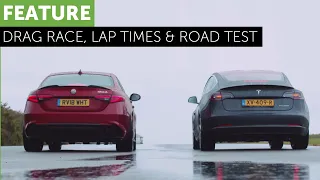 Tesla Model 3 - Alfa Romeo Giulia Quadrifoglio - Road / Track / Drag Race