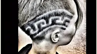 21.04.19 стрижка женская креативная стрижка  выбривание рисунка hair tattoo barber пикси