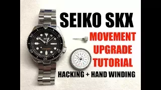 SEIKO SKX HACKING + HAND WINDING MOD TUTORIAL - MOVEMENT UPGRADE