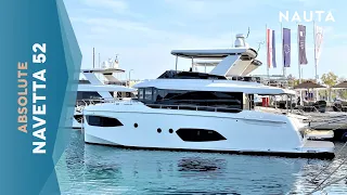 Absolute Yachts - Navetta 52 - POV boat tour esterni e cabine