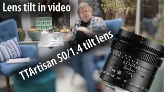 Lens tilt in video. TTArtisan 50mm F1.4 tilt lens. Placing the field of focus where you want it