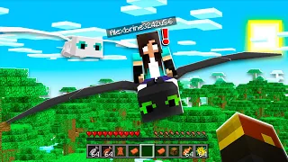noob Girl tries How to Train Your Dragon Addon in Minecraft!