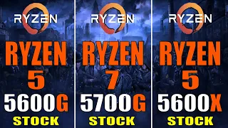 RYZEN 5 5600G vs RYZEN 7 5700G vs RYZEN 5 5600X || PC GAMES TEST ||