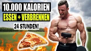 10.000 Kalorien Essen + Verbrennen in 24 Stunden! | Schaffe ich es?