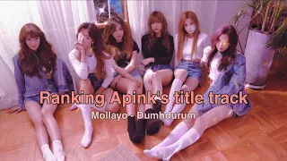 Ranking all Apink's title track ✨