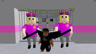 HARD POLICE GIRL PRISON RUN! (OBBY) #roblox #barryprison #robloxescapeobby