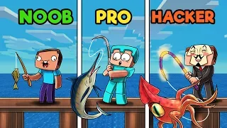 Minecraft - FISHING CONTEST! (NOOB vs PRO vs HACKER)