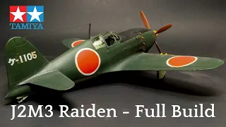 Tamiya 1/48 Mitsubishi J2M3 'Raiden'- BUILD VIDEO