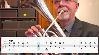 Jingle Bells verse practice Tenor Horn