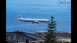 STORMY Winds 45Kts Extreme Landings Crazy Go Arounds || Madeira #Airbus #Boeing