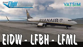 MSFS 2020 Live: Real Ryanair Ops | Dublin, La Rochelle & Marseille | PMDG Boeing 737-800