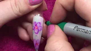 Sharpie Flower Nail Art Tutorial