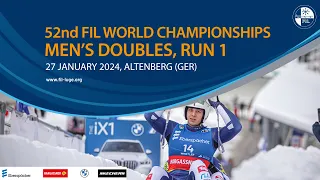 RELIVE - Men's Doubles Run 1 | 52nd FIL Luge World Championships 2024 - Altenberg (GER)