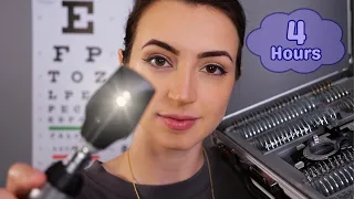 4 Hours of Eye & Ear Exams ASMR for Work or Sleep | Soft Spoken