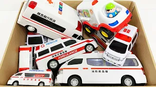救急車のミニカーが走る！緊急走行！サイレンあり☆Ambulance minicars run on a slope! Emergency driving test!