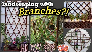 How to make (Fense & flower pot holder) from Branches? #DIY #woodworking #woodworkingproject