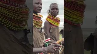 Women from the Turkana tribe stand proud -| Lake Turkana, Kenya. #shorts