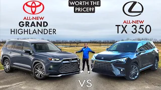 WORTH IT?? -- 2024 Lexus TX vs. 2024 Toyota Grand Highlander: Comparison