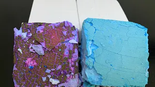 Flaky blue vs flaky purple chalk vs pjs 🤤🥰| gym chalk asmr | asmr gym chalk | plain jane gym chalk