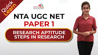 APPLE B QUICK LEARN | Steps In Research | Research Aptitude | NTA UGC NET PAPER 1