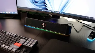 Redragon GS560 RGB Soundbar 2024 Review! Budget Speaker Soundbar with RGB Lights