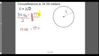 12.4 finding radius of circle given circumference