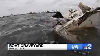Abandoned boats litter Lee County waters