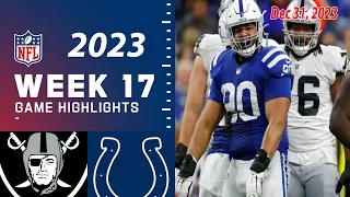 Las Vegas Raiders vs Indianapolis Colts FULL GAME 12/31/23 Week 17 | NFL Highlights Today