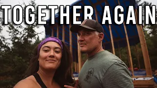 It takes teamwork to get things done | Building the rafters for our DIY Off Grid Tiny Home P2