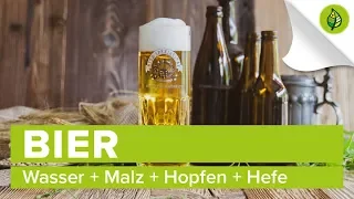 Der Brauprozess: Wasser + Malz + Hopfen + Hefe = Bier