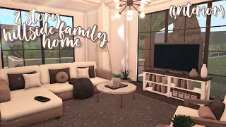 2 story hillside family home (interior + full tour) ♡ | bloxburg speedbuild | luminto