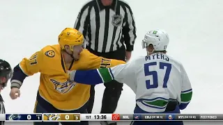 Michael McCarron takes on Tyler Myers