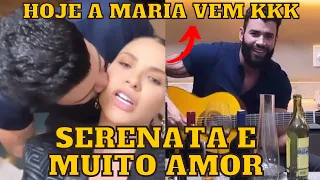 Andressa Suita recebe SERENATA de Gusttavo Lima e diz “Hoje a Maria Vem” em noite de LOVE