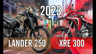 Yamaha XTZ Lander 250 - 2023 x Honda XRE 300 - 2023 - COMPARATIVO