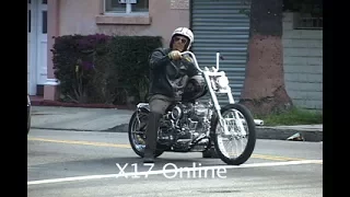 Brad Pitt Rolling On Two Wheels [2007]